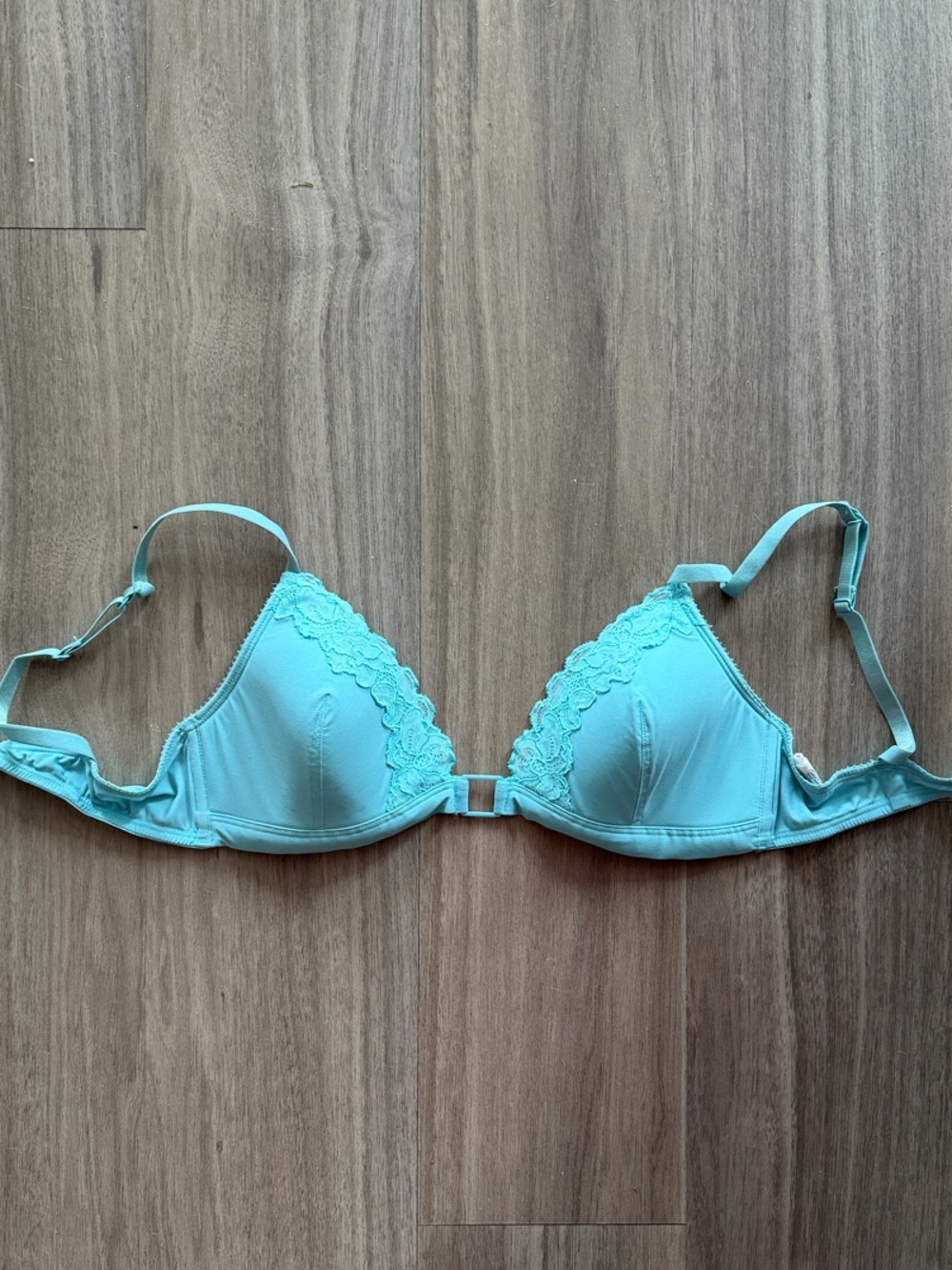 Calvin Klein Light Blue Lace-Trim Bra